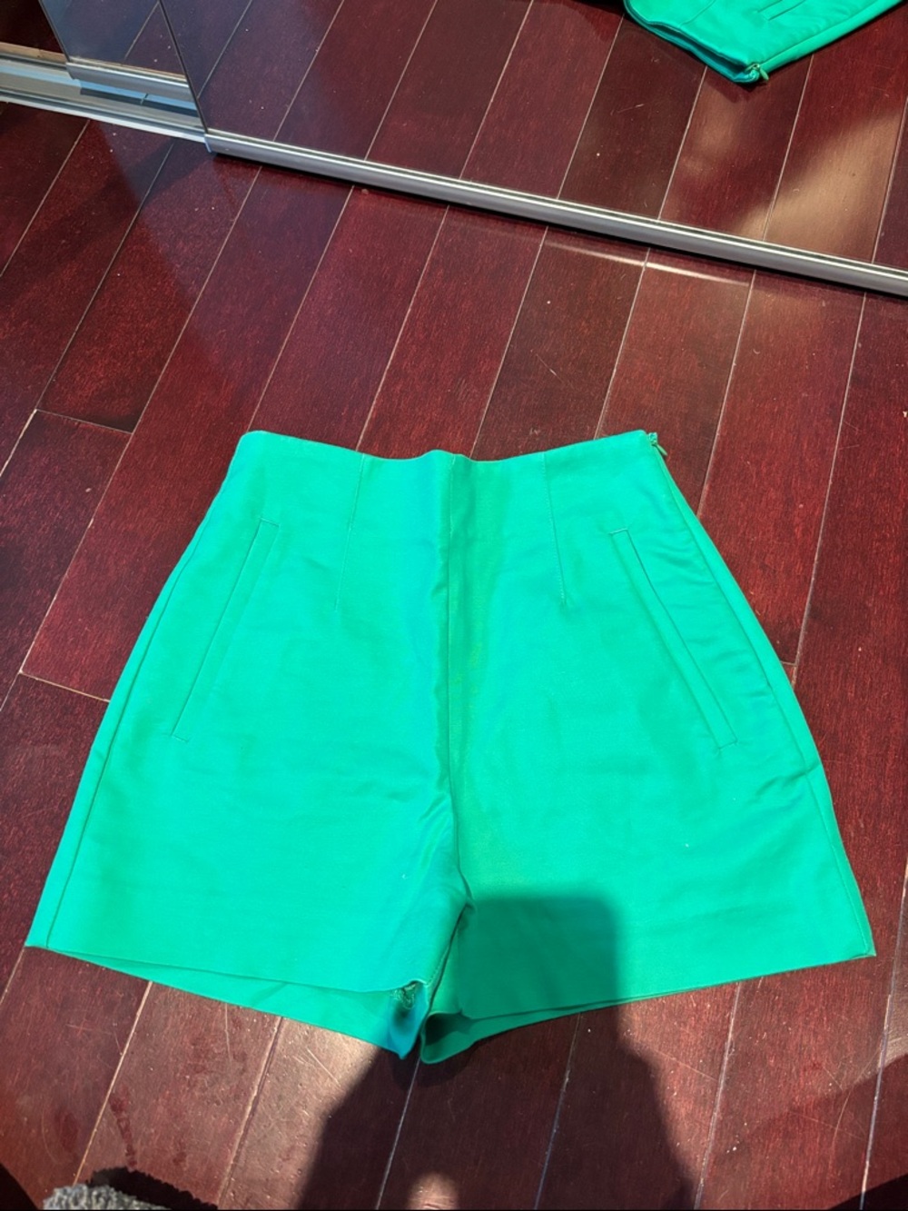 Zara High-Waist Emerald Green Women’s Shorts